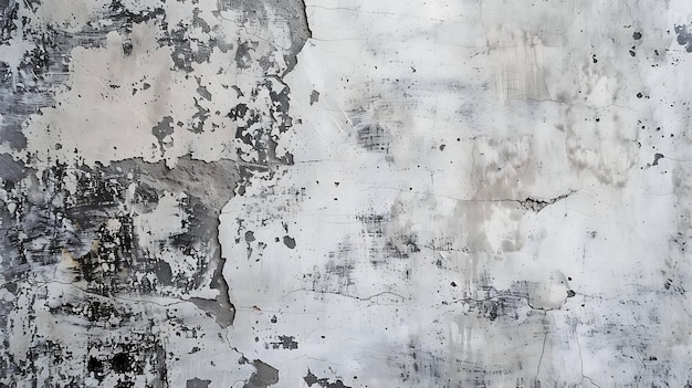 Photo a distressed concrete wall with chipped and faded paint