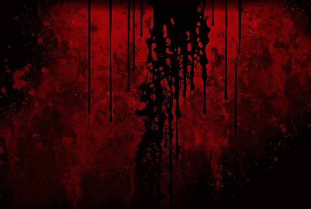 Distressed and Dirty Red and Black Background horror background generative ai