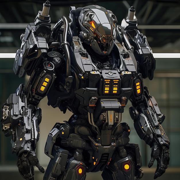 District 9 AI Black Mechanical Robot