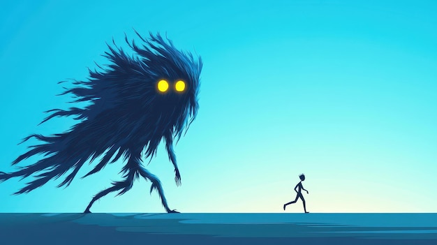 Photo dive into the eerie world of a ghostly monster a chilling blend of cartoon