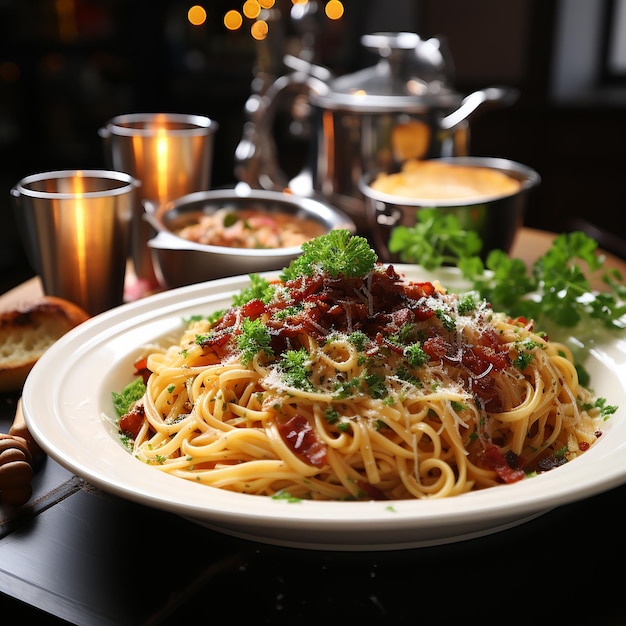 Dive into the Happiness of Italian Spaghetti Carbonara