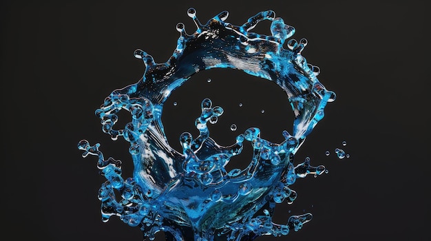 Dive into liquid art WATER rendered in mesmerizing 3D holographic style