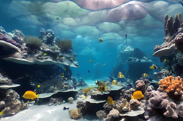 Dive into an underwater world filled with colorful marine life