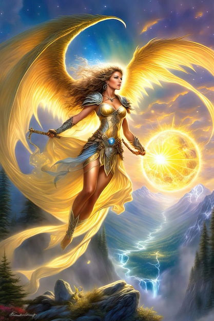 Dive into the world of mythical heroines with archangels valkyries and ethereal female warriors b