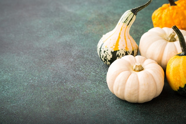 Diverse assortment of pumpkins