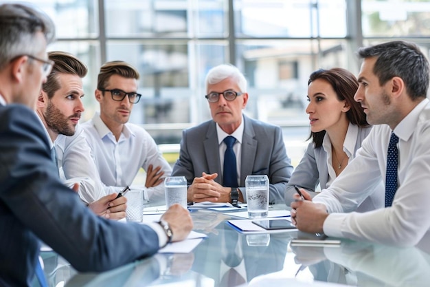 Diverse business people having a team meeting in an office