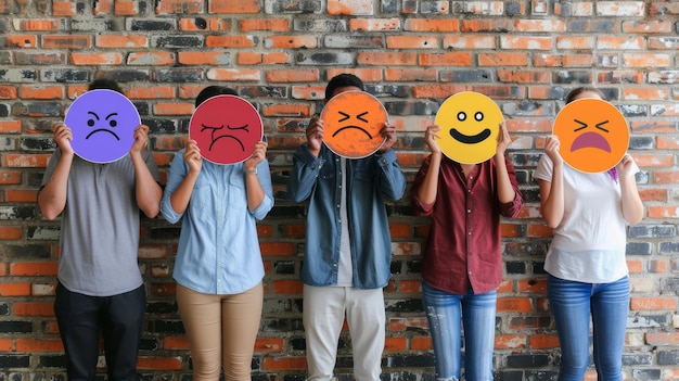 Photo the diverse emoji faces