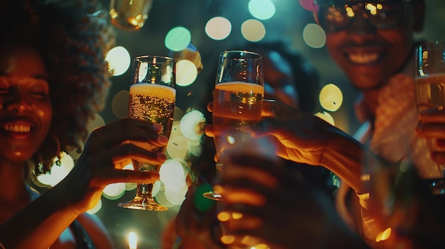 Diverse Graduates Joyfully Toasting Drinksquot