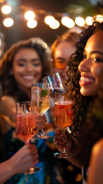 Diverse Graduates Joyfully Toasting Drinksquot