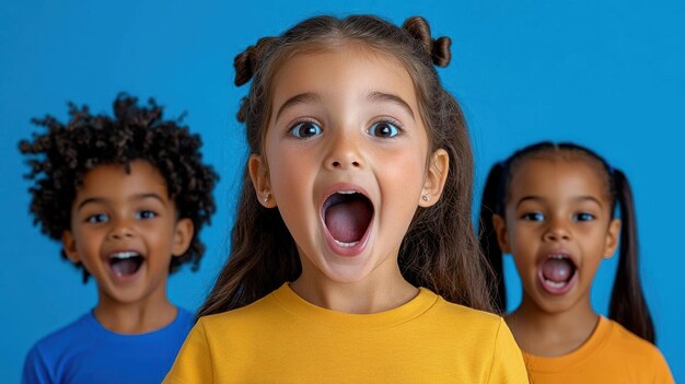 Diverse group of children in multicultural dance class