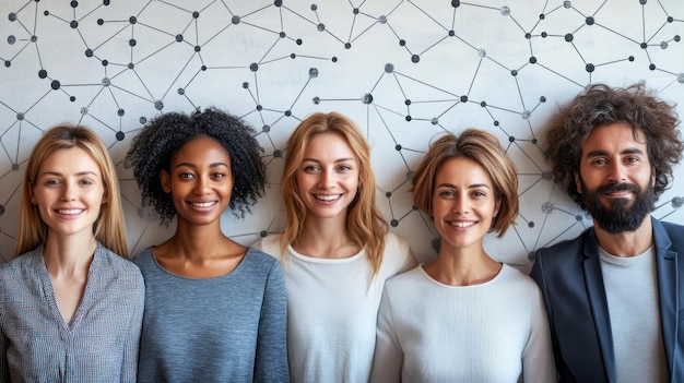 Photo diverse group of happy people