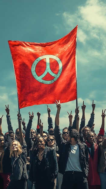 Diverse Group Holding Unity Flag in a Professional Setting