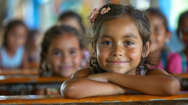 Diverse Group of Kids Engaged in Classroom Lesson for Back to School Season