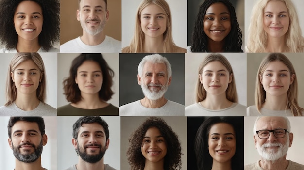 Diverse Group of People Smiling