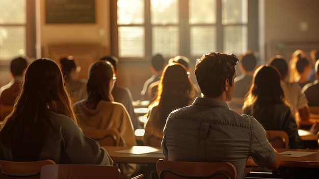 Diverse Group of Students in University Classroom