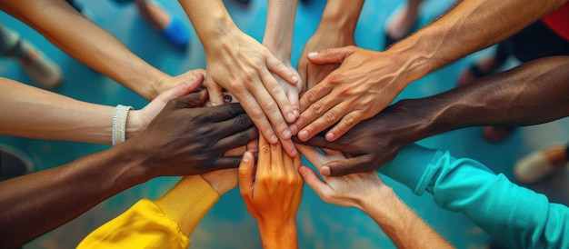 Diverse Hands United in a Circle of Unity