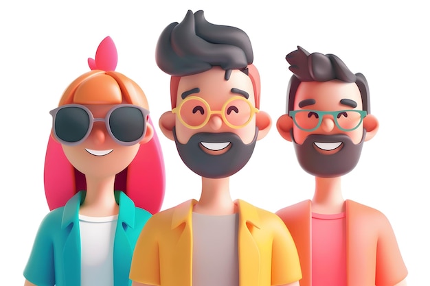 Diverse Influencer Avatars Showcasing Modern Lifestyle and Social Media Presence