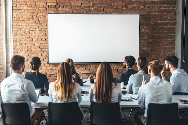 Photo diverse multiethnic businesspeople discussing management strategy during online videocall