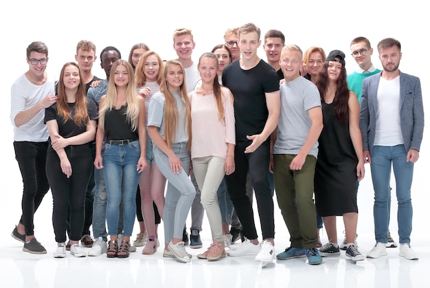 Diverse multinational group of young business people