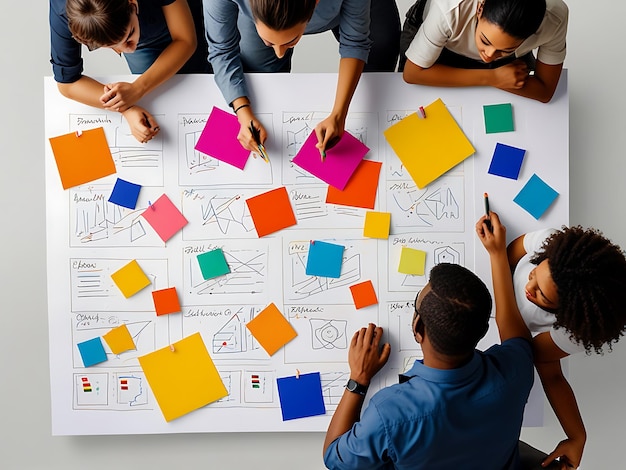 A diverse team planning a product launch