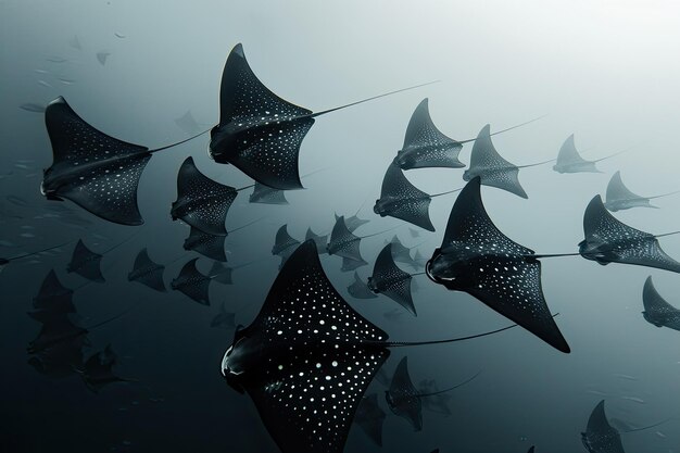 Diving with Blackspotted Eagle Rays on Ecuador Coast