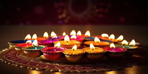 diwali background with candle light