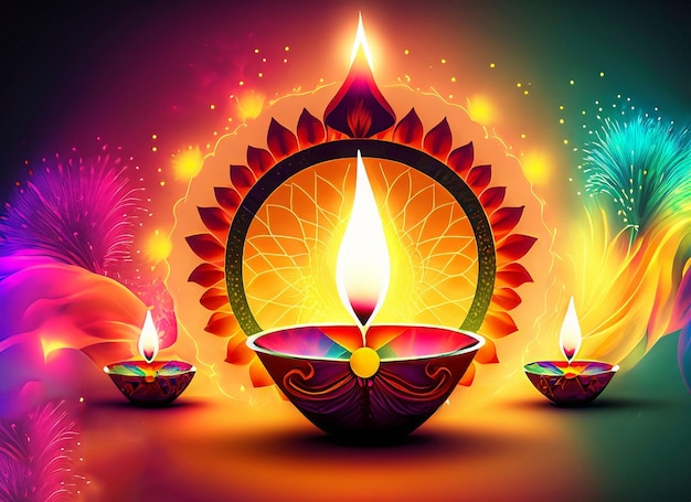 Diwali background with technology