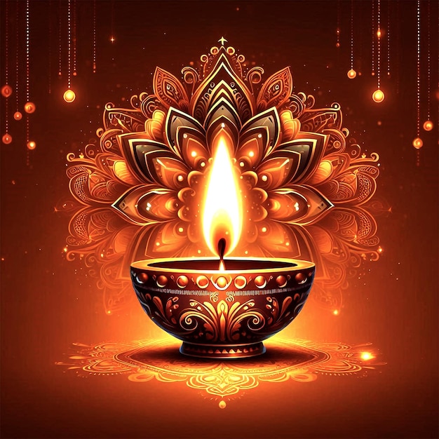 Diwali Celebration of Hindu festival of lights