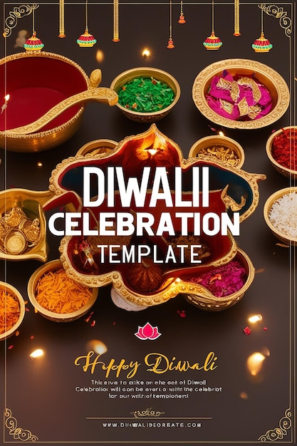 Photo diwali celebration template