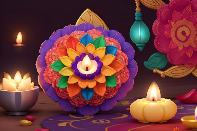 Diwali colorful very beautiful design backround