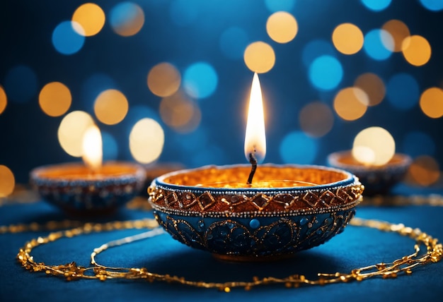 Diwali diya or oil lamp Festival of lights Generative AI