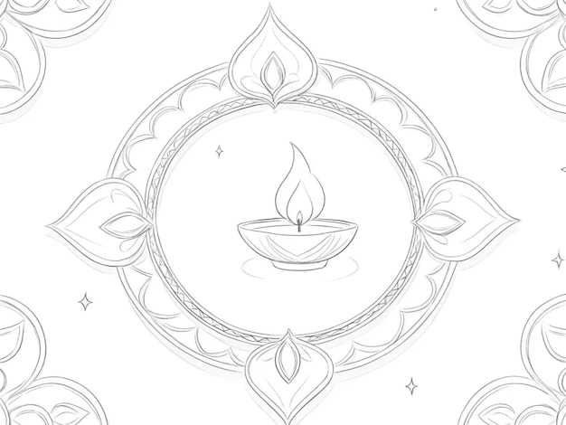 Photo diwali drawing abstract illustration ideas