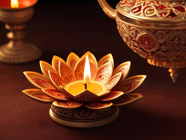 Diwali festival diya lamps image