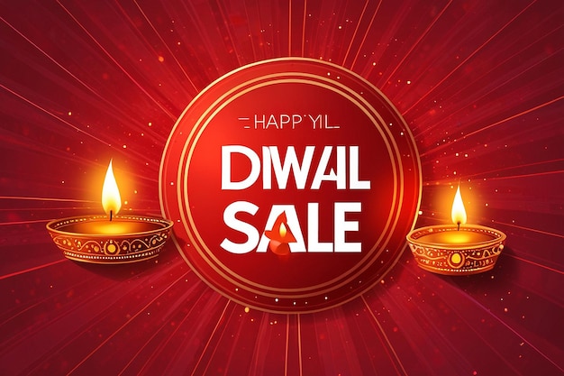 Photo diwali holiday big sale bright red background for business promotion vector illustration