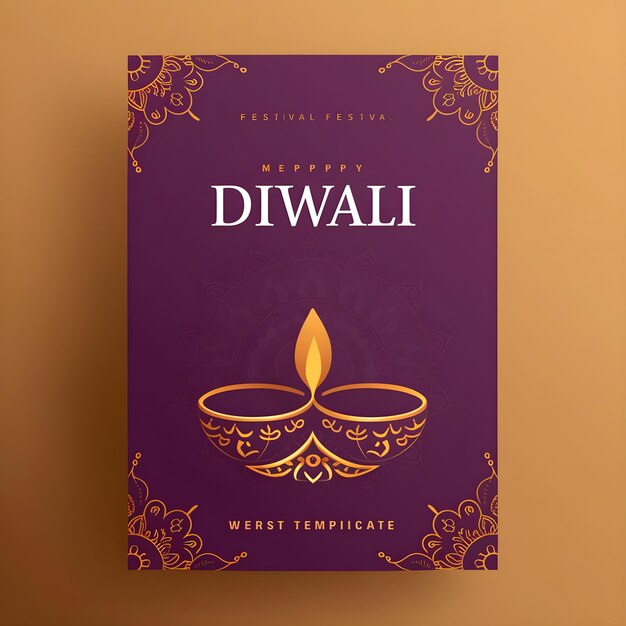 Photo diwali sale poster template