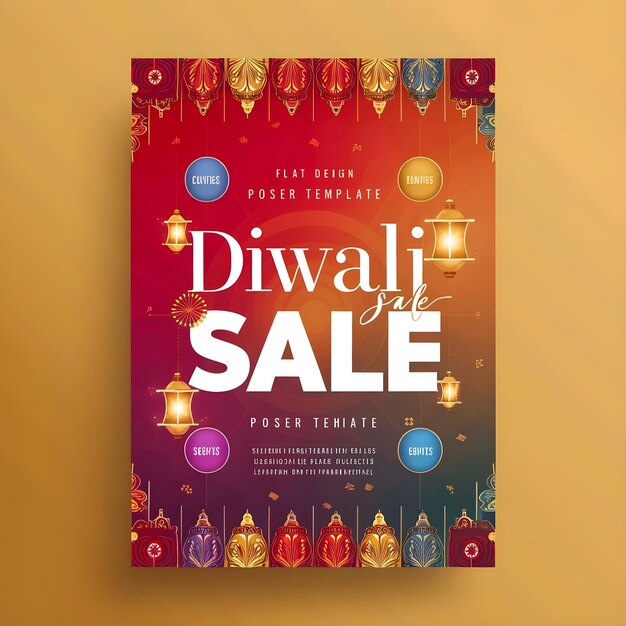 Photo diwali sale poster template