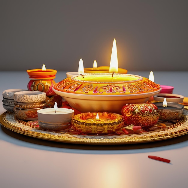 Diwali Showing Diya Background