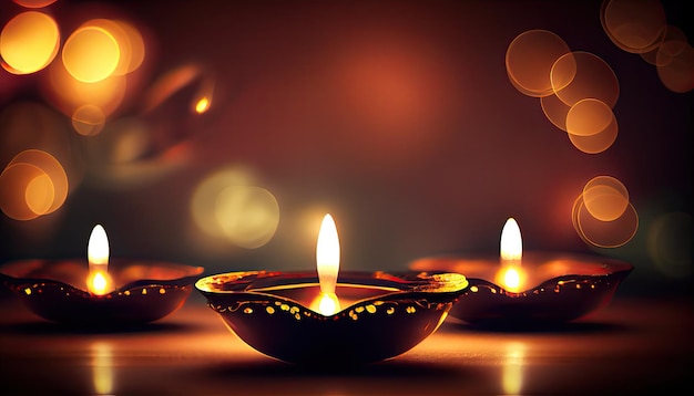 Diwali the triumph of light and kindness Hindu festival of lights celebration Diya oil lamps 24th October