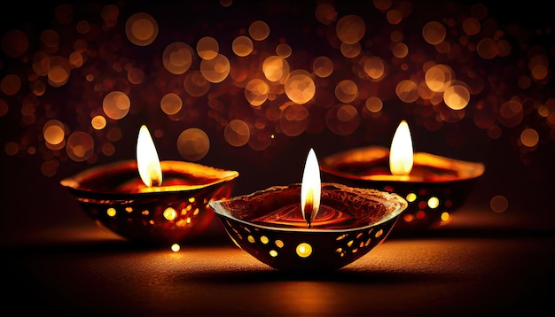 Diwali the triumph of light and kindness Hindu festival of lights celebration Diya oil lamps 24th October