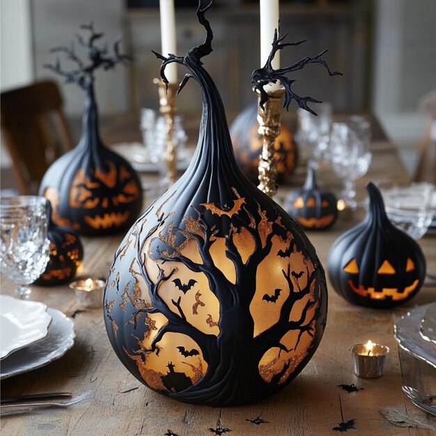 Photo diy halloweenthemed table centerpieces with craft elements