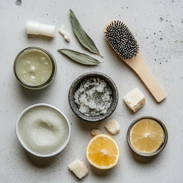 Photo diy natural exfoliating scrub a flat lay guide 1