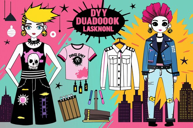 Photo diy punk fashion lookbook