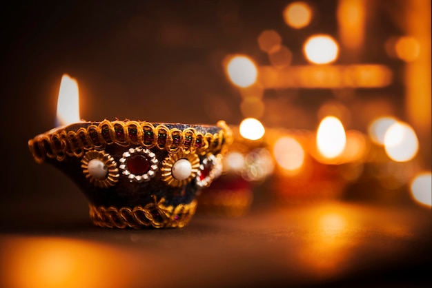 Diya oil lamps for the Diwali festival