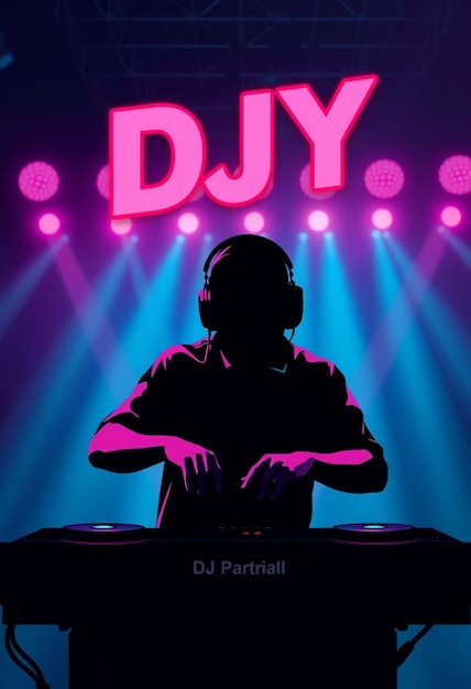 Photo dj night club party flyer and social media banner template