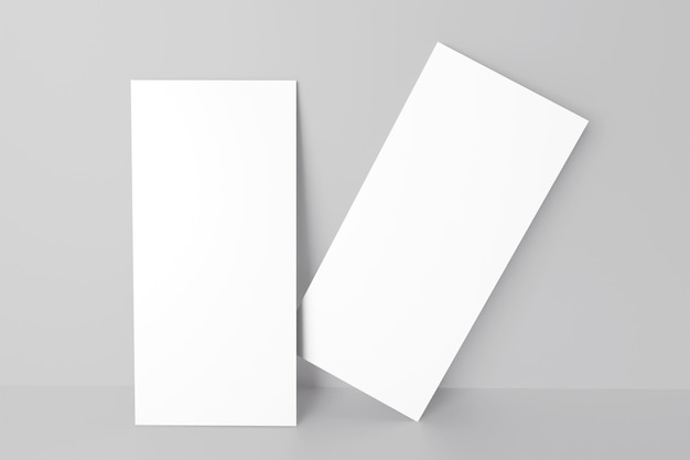 Dl Bifold Brochure Open White Blank