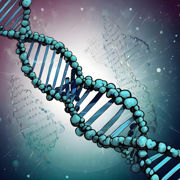 Dna blue medical and healthcare background