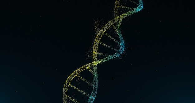 Dna on a dark background