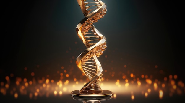 DNA double helix structure model the cornerstone of genetic medicine Generative AI