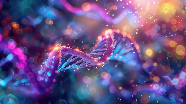 Photo dna helix a visual representation of lifes code