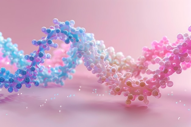 DNA Model in Ethereal Hues A Study in Nucleic Acids